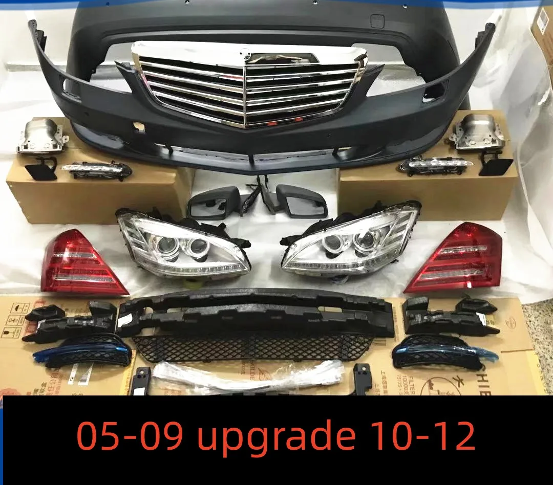 Car Body kit front bumper surrounded Grille headlight taillight for Mercedes-benz S Class S300 S350 S600 S65 upgrade AMG W221