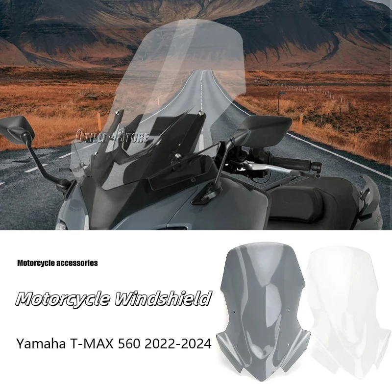 For YAMAHA TMAX560 TMAX 560 T-MAXA560 T-max 560 2022 2023 2024 Motorcycle Windshield Windscreen Visor Deflector Moto Accessories