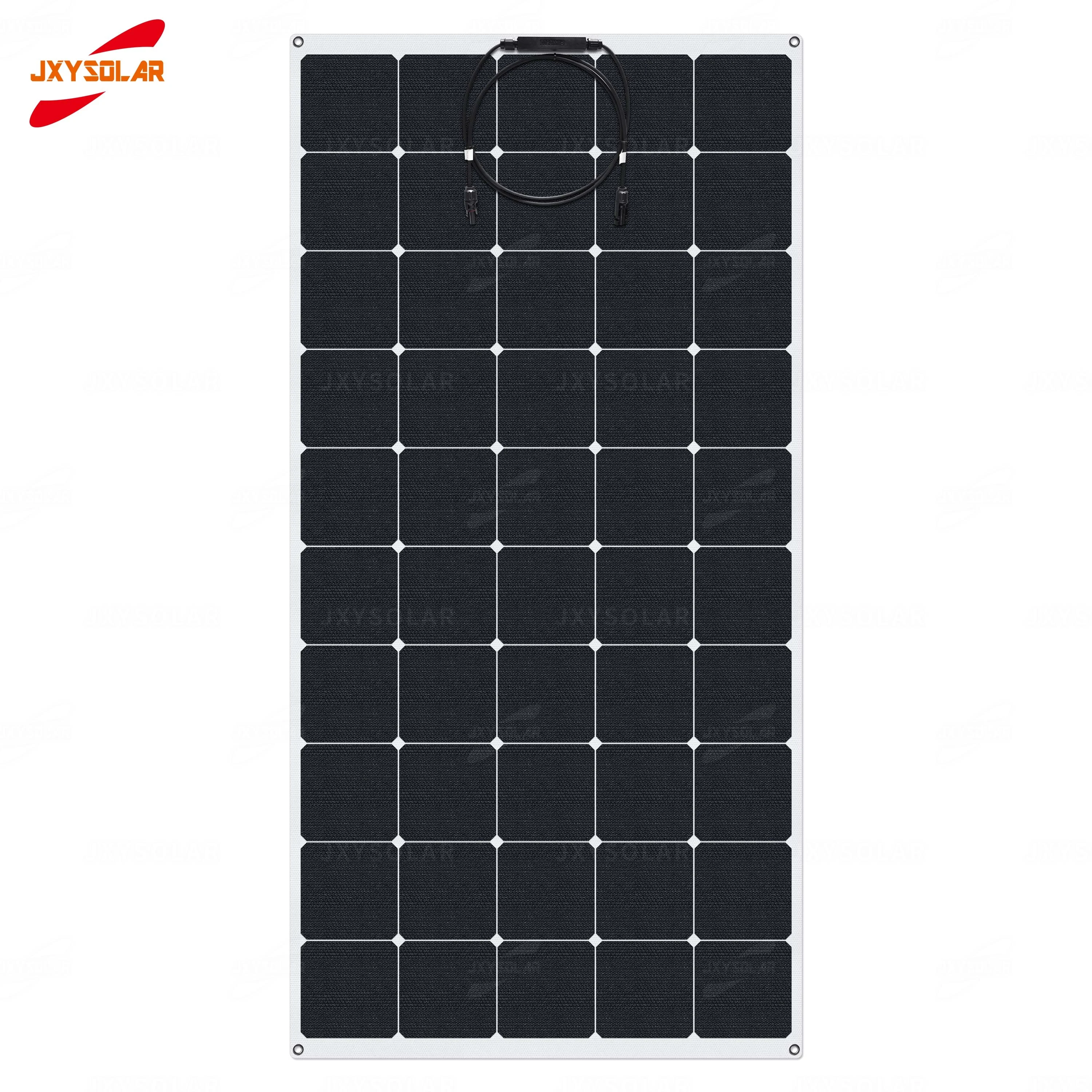 170W 28.5V ETFE Sunpower Cells Salt Spray Corrosion Resistance Semi Flexible Solar Panel For Marine RVs Campervans Yachts Cars