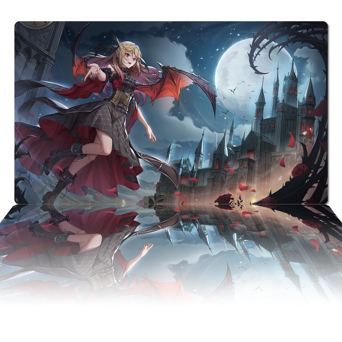 YuGiOh Play Mat Vampire Fraulein TCG CCG Board Game Trading Card Game Mat Custom Anime Mouse Pad Rubber Desk Mat Zones Free Bag