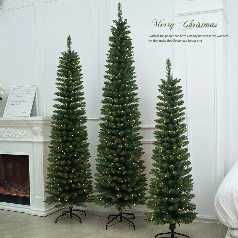 

2024 new Christmas tree encryption simulation green pencil tree luminous bare tree 1.5/1 8/2.1 meters ornament