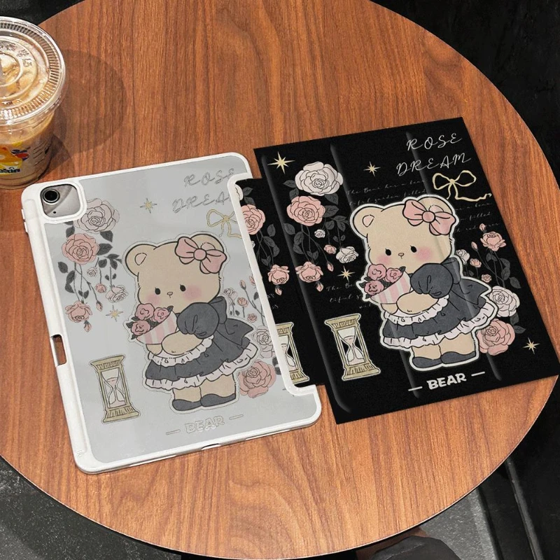 Case Funda Accessories for IPad Air 6 Case IPad 10th Gen Air 5th 4th 10.9 Pro11 2nd 3rd 4th IPad 10.2 7th 9th 8th Cute Maid Bear