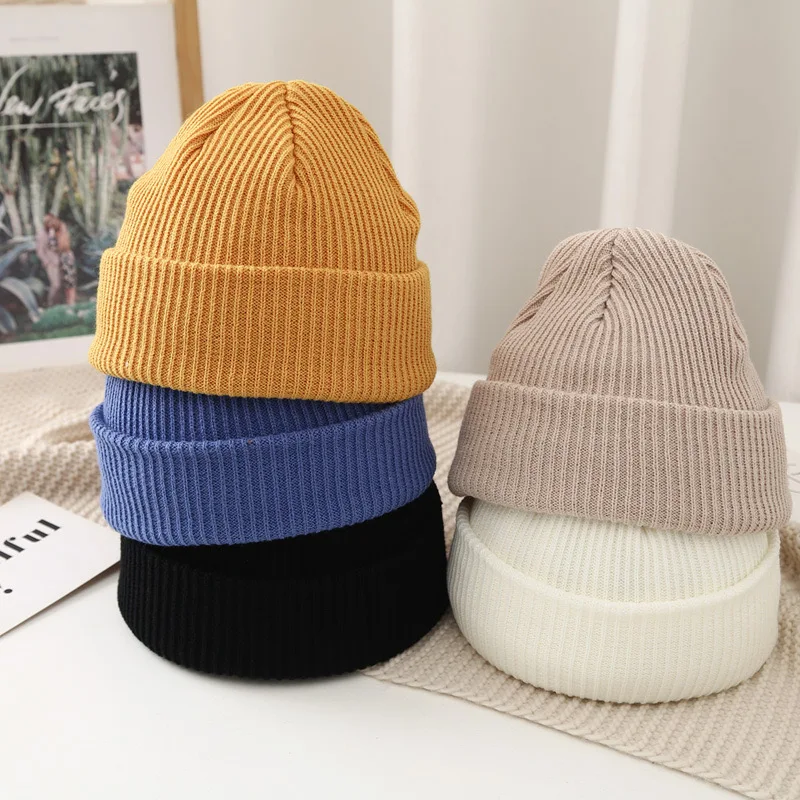 Custom Beanie Text Stitching Design Your Own Beanies Hats for Men Women Skull Balaclava Winter Knit Cap Cuffed Beanie Soft Hat