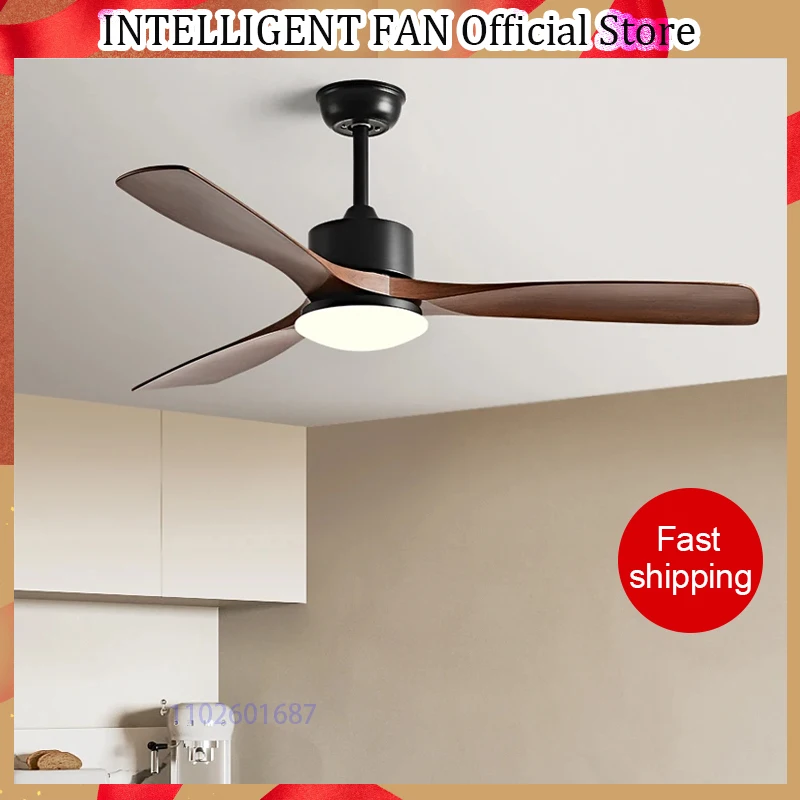 

36Inch Electric fan 3 ABS Blade Pure Copper DC 32W Motor Ceiling Fan With 24W LED Light Support Remote Control