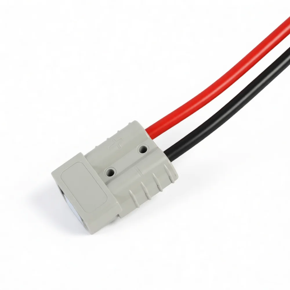 High Performance 50A Power Connector With Wire Silver Plated Contact Battery Charging Cable Industrial Electric Forklift