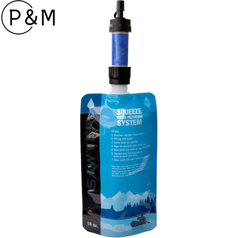 Mini Water Filter Straw Portable Outdoor Water Purifier Survival Filtration System For Camping Hiking Emergency Travel Gear