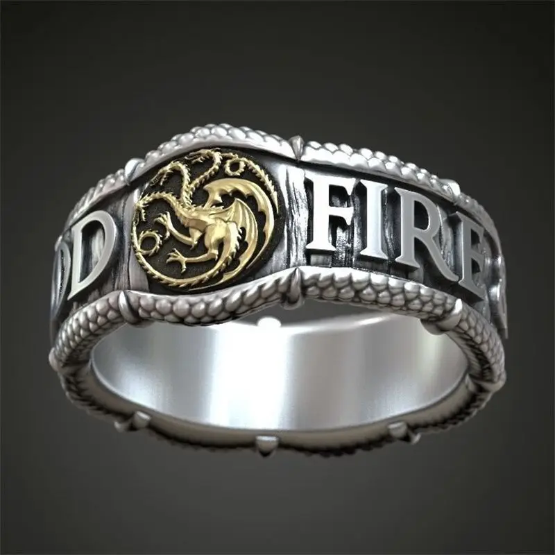 Game of Thrones Dragon Ring House Targaryen Alloy Ring Original Handmade Ring Collection Jewelry Birthday Gifts