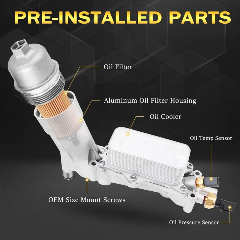 New 68105583af 926-959 Engine Oil Filter With Cooler Housing Adapter For 2011-2016 For Chrysler 200 300 2017-2018 Radiator Type