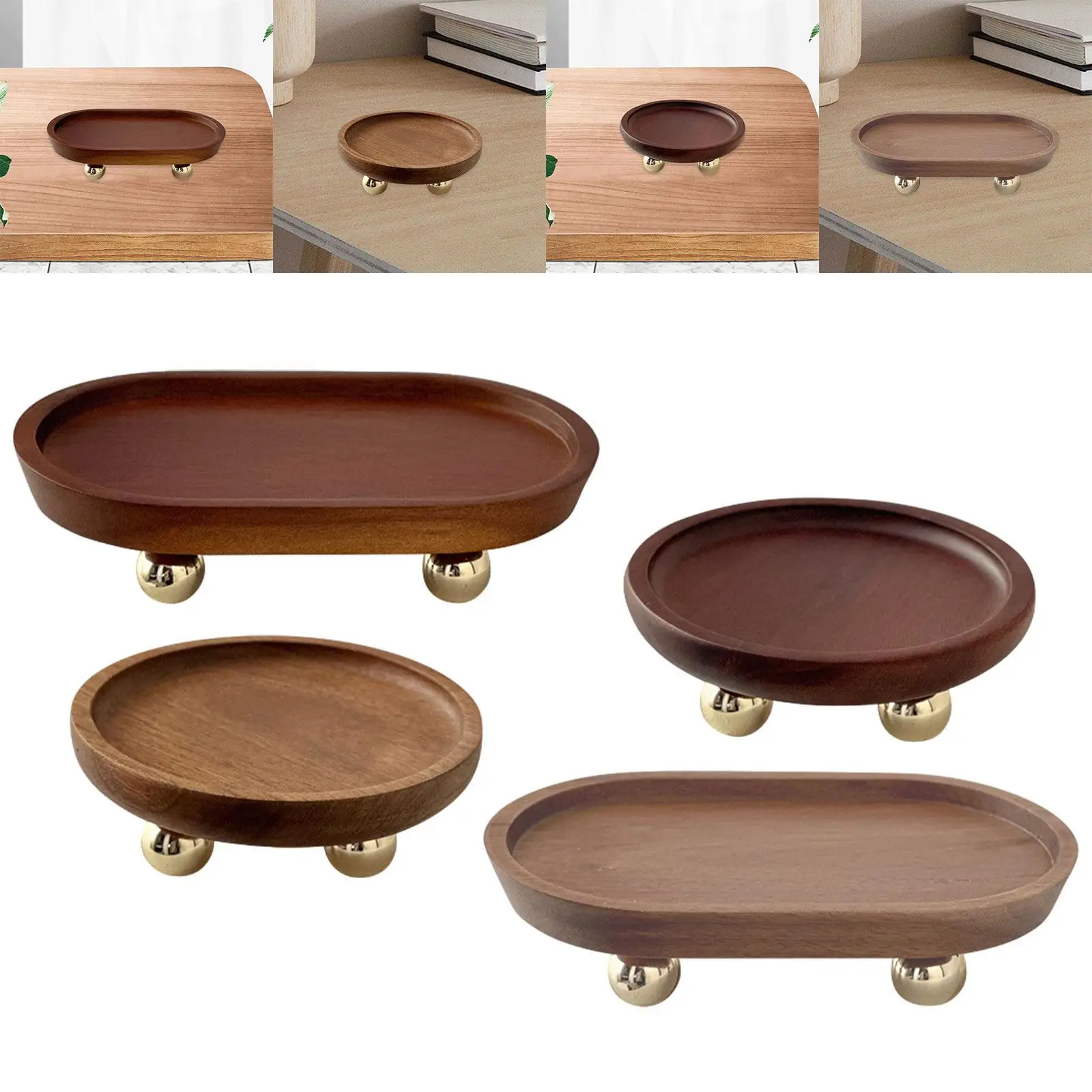 Wood Serving Tray Decorative Tray for Vanity Tabletop Centerpieces Farmhouse