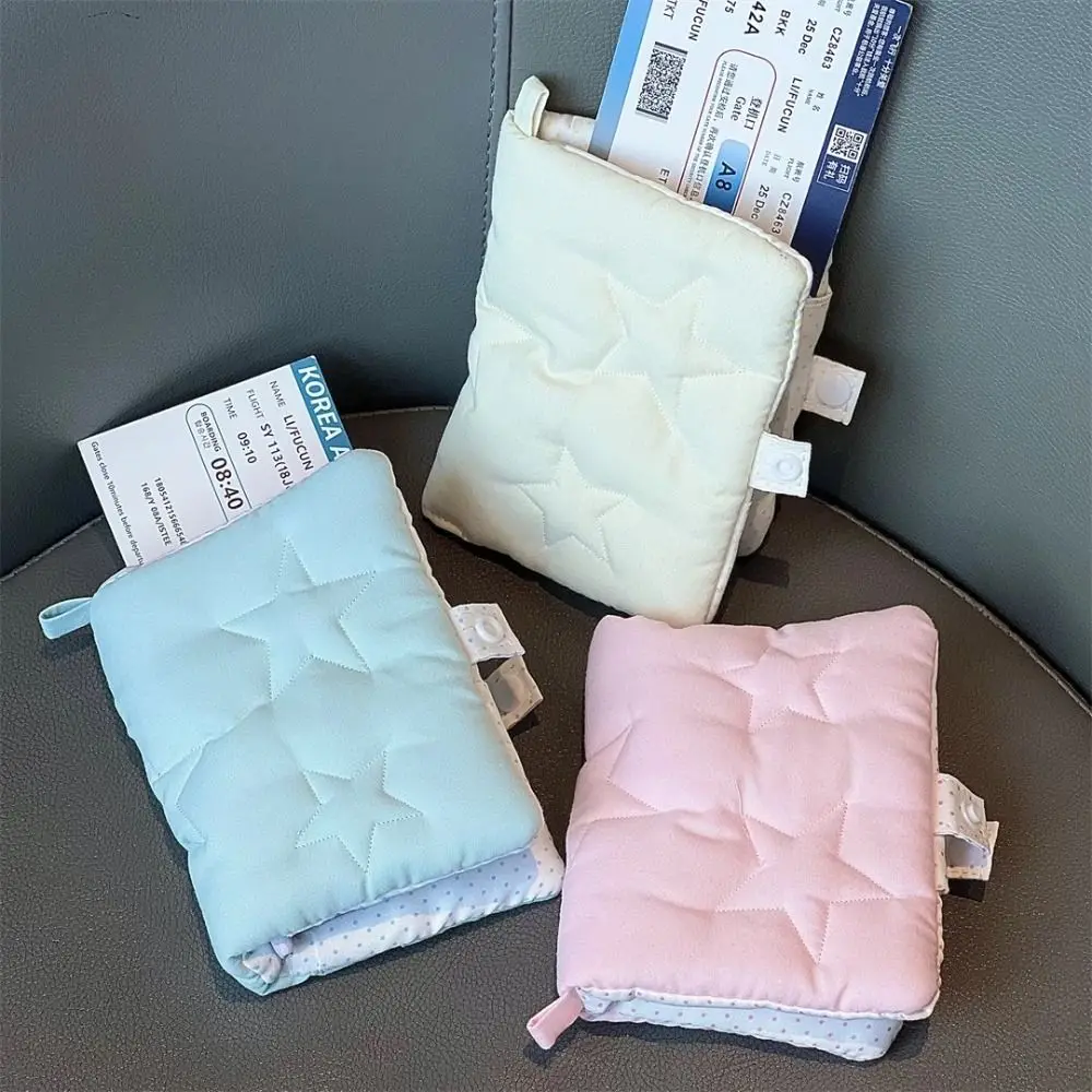 

Star Pattern Cute Travel Wallet Card Holder Ticket Holder Passport Clip Card Case Multifunctional Storage Card Bag