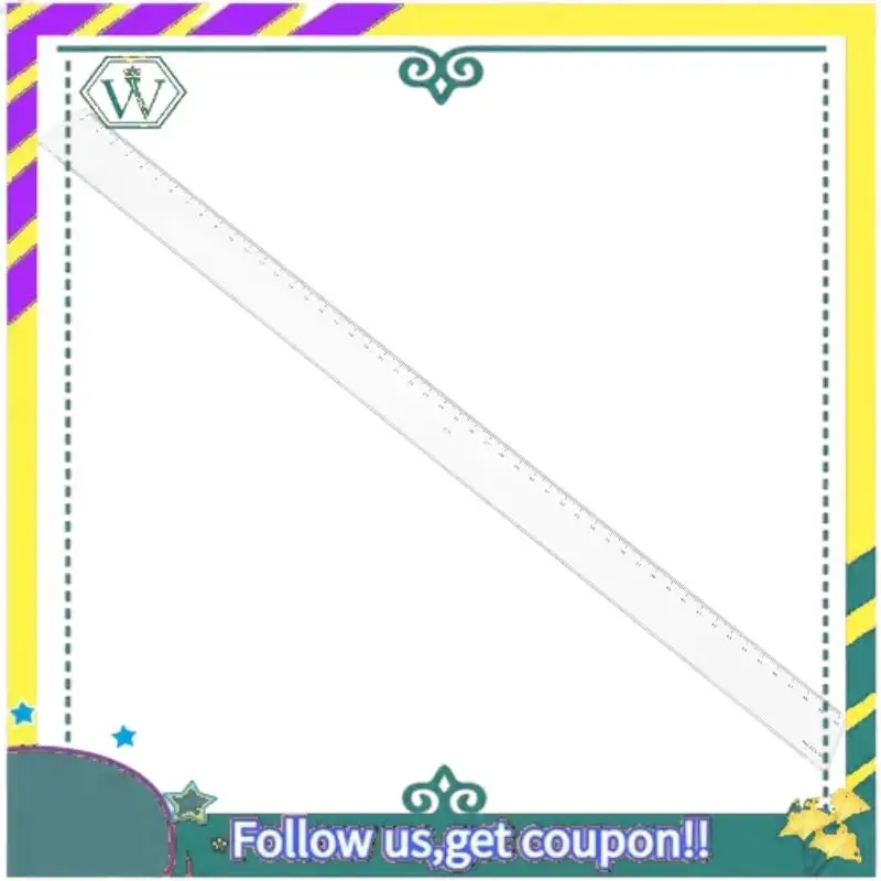 NEW 50Cm Clear Plastic Measuring Long Straight Centimeter Ruler