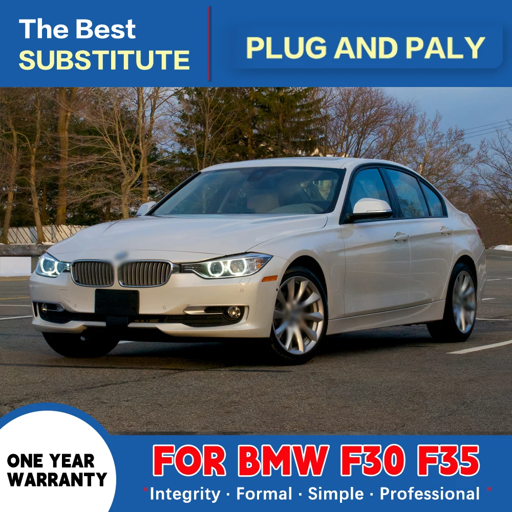 

1Pair For BMW F30 F35 Angel Eyes 3 Series 2012-2015 HID Xenon Headlight Assembly 12V LED Car Front Lamp 63117339385/386