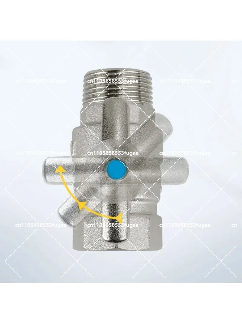 H59 1/4" 3/8" 1" BSPP Female To Male Union Joint Nickel Plated Brass Ball Valve with Butterfly Handle Cold and Hot Water - view 4