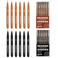 12 Pcs Brown-Black