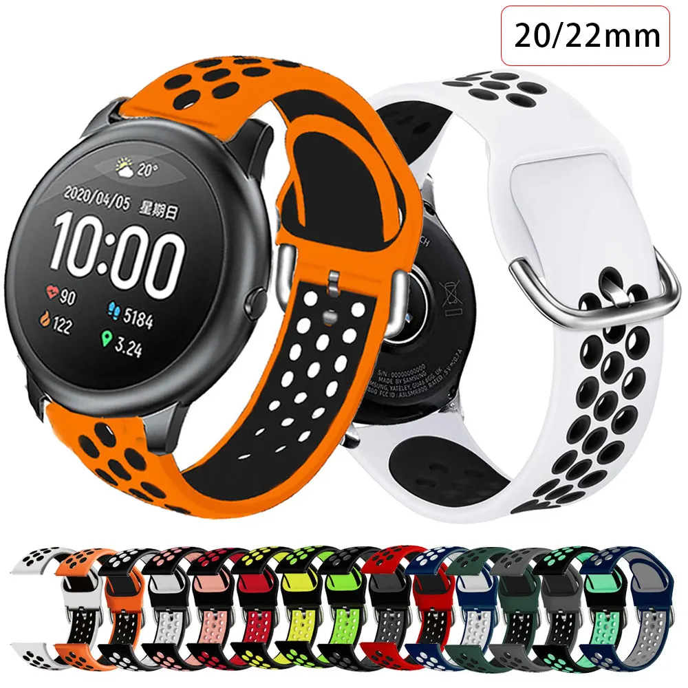 Garmin Vivomove 3 4 HR Venu Forerunner 245 645 접근 S40 스마트 워치 손목 팔찌용 20mm 22mm 실리콘 시계 스트랩
