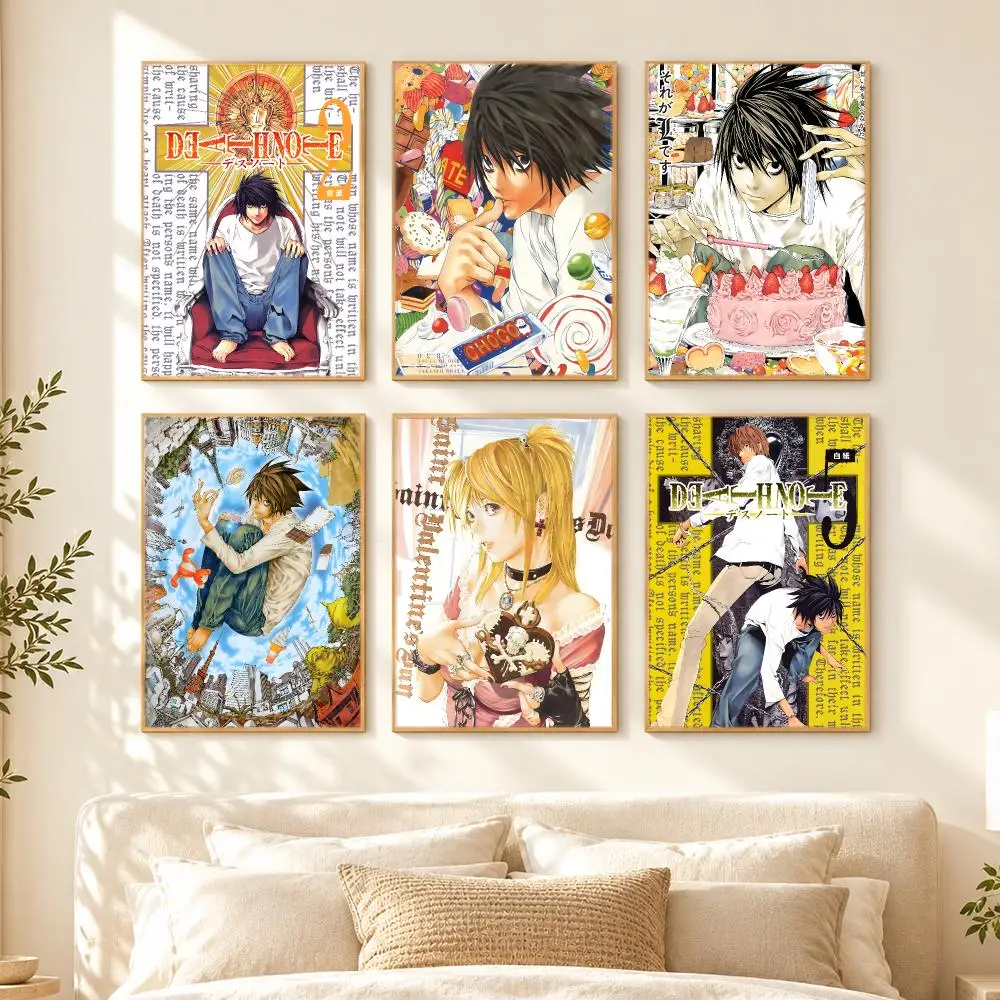anime Death Note Poster Poster HD Printing Cozy Nordic Style for Home Decor for Living Room Bedroom Cafe Gift