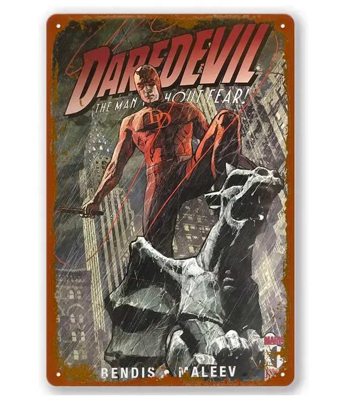 Daredevil Vintage Metal Tin Signs Aluminium Signs Modern Wall Decoration For Bedroom Office Home Wall Home Room 8X12 Inches