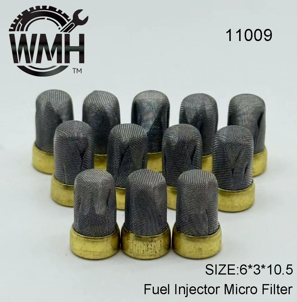 200PCS Universal Fuel Injector Micro Filter 11009 Diesel Nozzle For FORD FESTIVA 1.3L L4 size：6*3*10.5MM