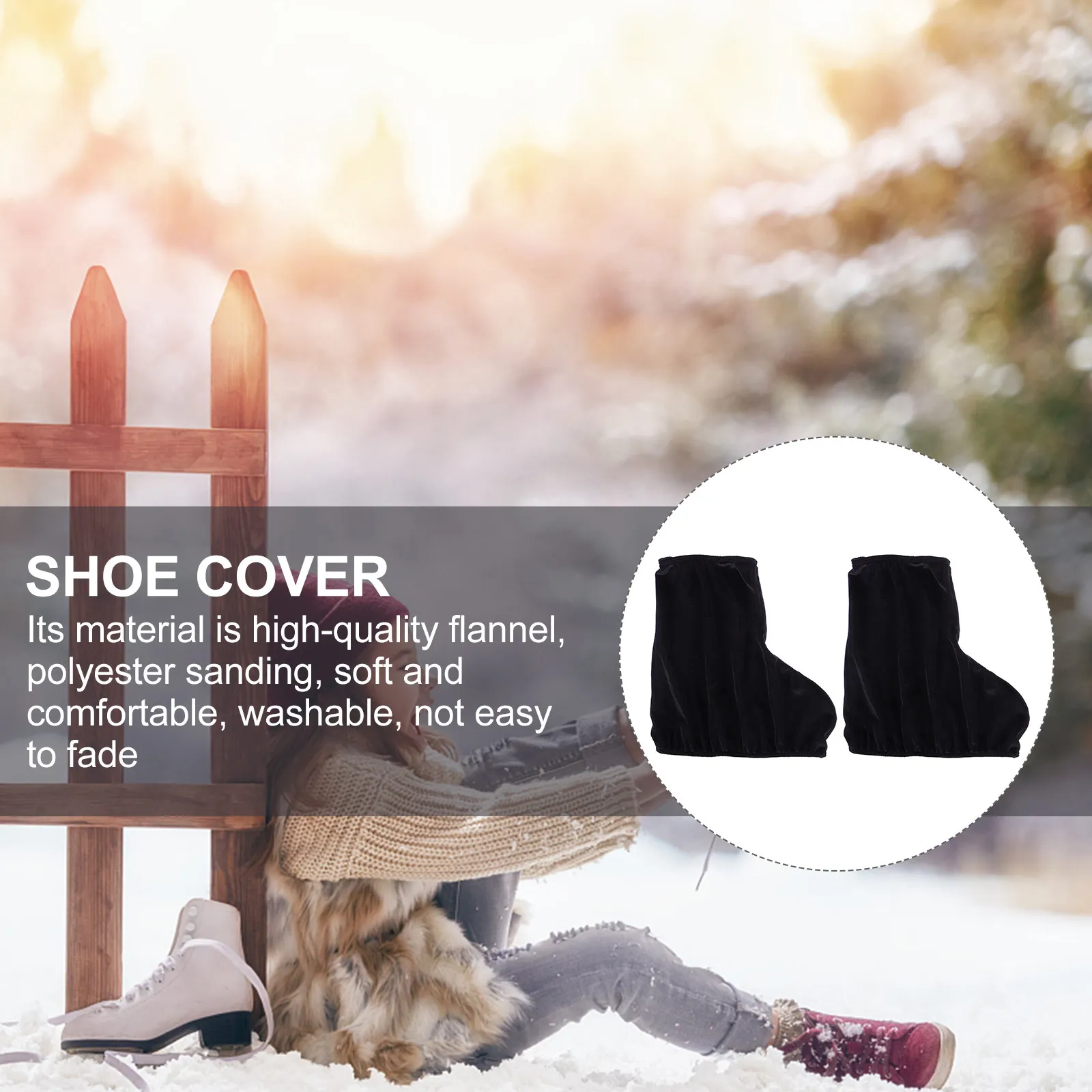 

1 Pair Skate Boot Covers Elastic Fabric Comfortable Skate Shoe Sleeves for Ice Hockey Figure Roller Skates Skating Protector