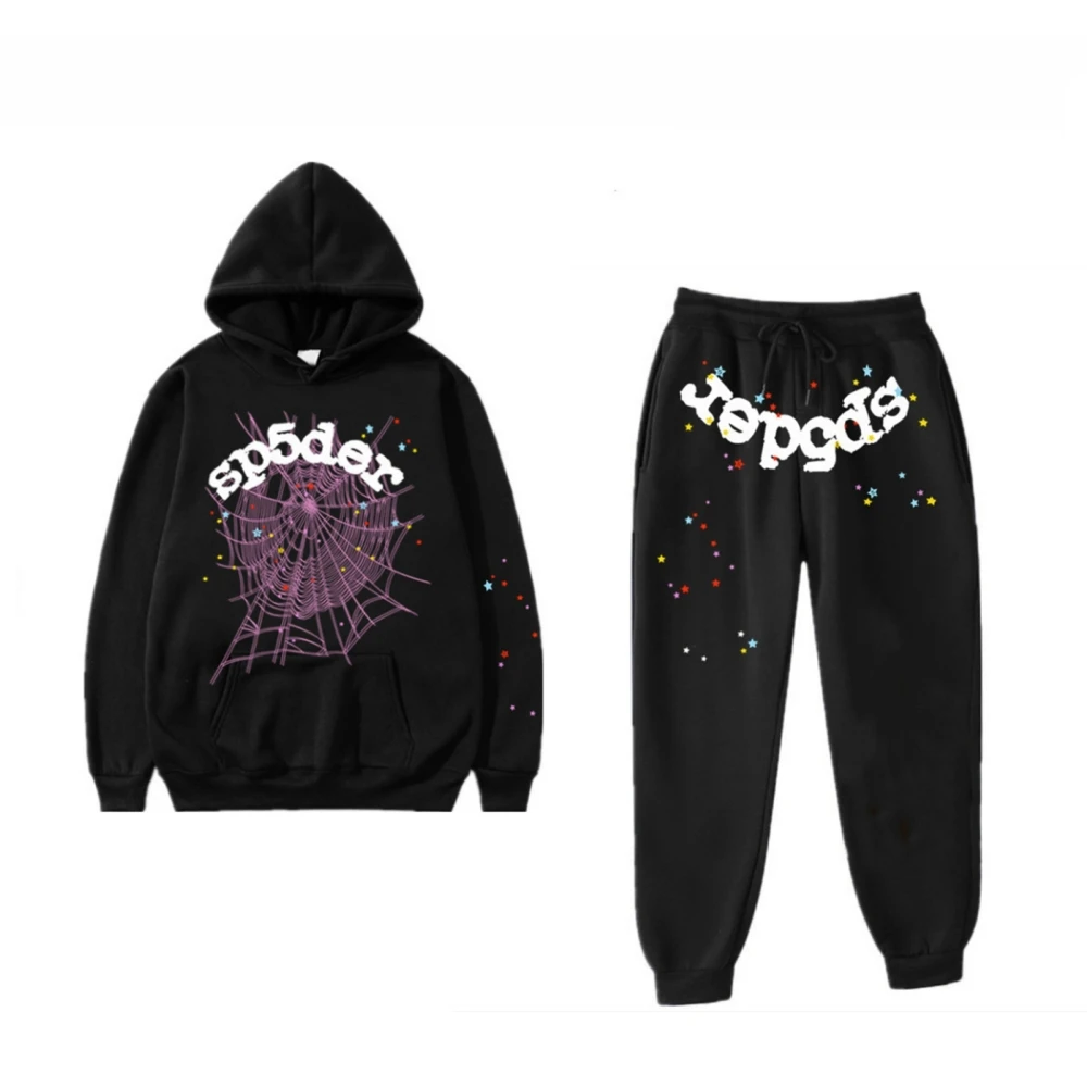 

Unisex Two Pieces Hoodies Pants Set, Hot Popular Hip Pop Sweatshirts With Pants, Printed Women Hoodie Men Matching Outfit