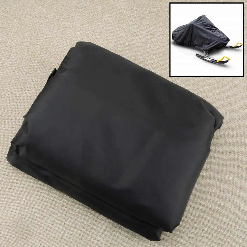 Universal Trailerable Waterproof Anti-UV Outdoor Ski Snowmobile Sled Cover Dustproof 145x51x48 inches Black