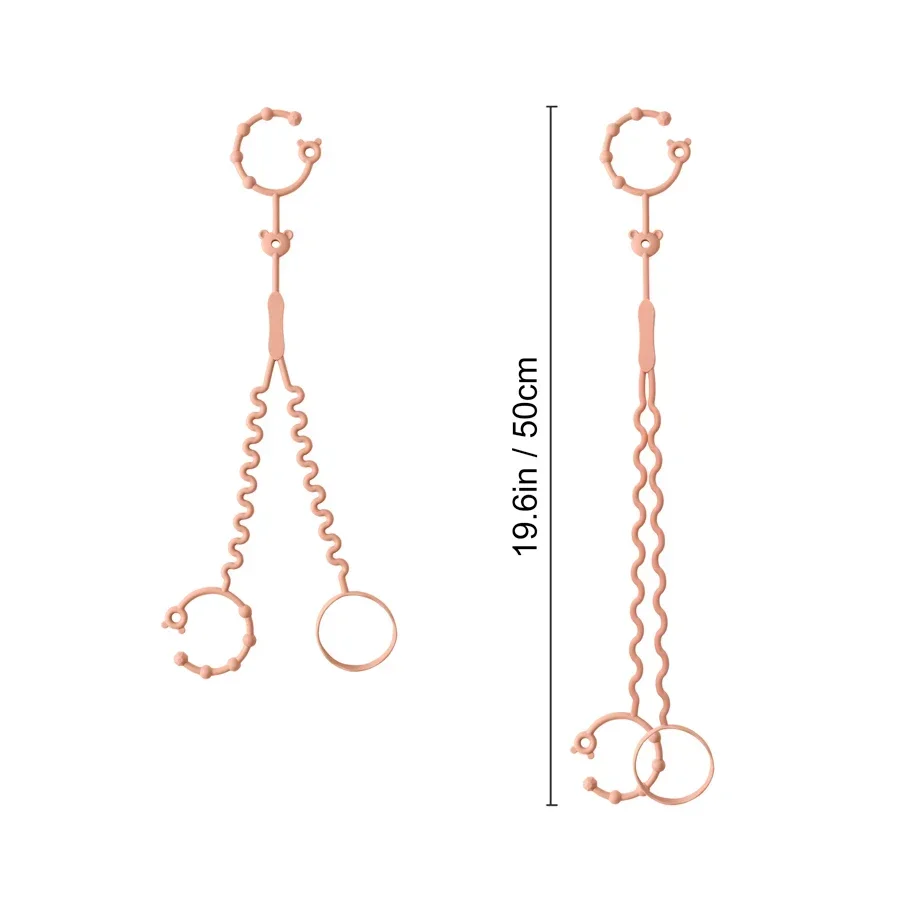 Ciuccio Nuovo Bambino 1PC Catena Ciuccio Con 2 Clip Catena Bottiglia Infantile Catena In Silicone Regolabile Massaggiagengive Giocattolo Passeggino Accessori