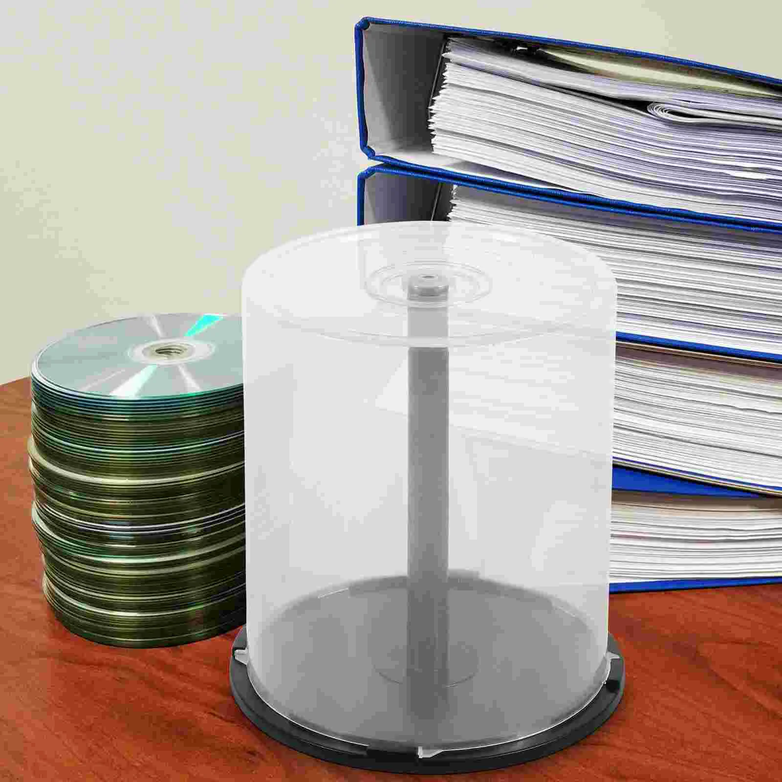 CD Storage Bin Container Empty Dvd Holder Case Bucket Units Desktop Monitor Stand