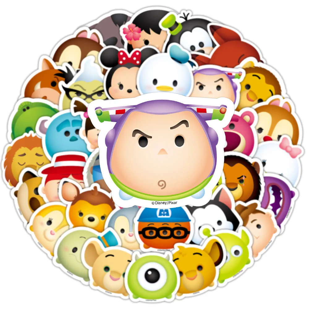 10/30/50PCS Disney Tsum Tsum Sticker Cartoon Cute Graffiti Decoration Scooter Luggage Laptop Guitar Waterproof Decal Kids Toy