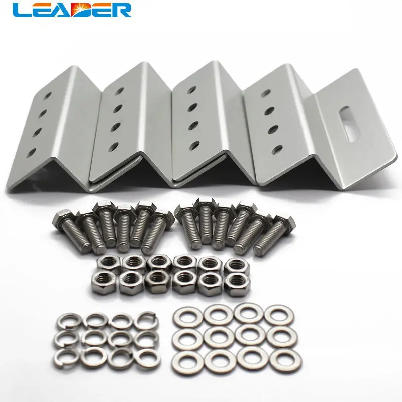 LEADER SOLAR Free Shopping 50 Sets  Z-type  Aluminum Solar Panel Mounting Bracket for Carvan Roof  Ssolar Bracket Mainland China