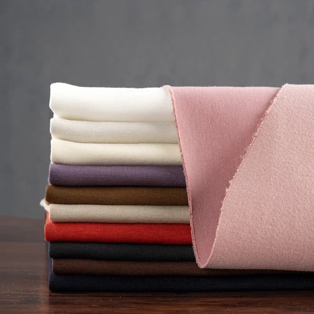 

Air Layer Fabric Casual Hoodie Jacket Four Sides Elastic Warm Wholesale Cloth Apparel Sewing By Meters Diy Material