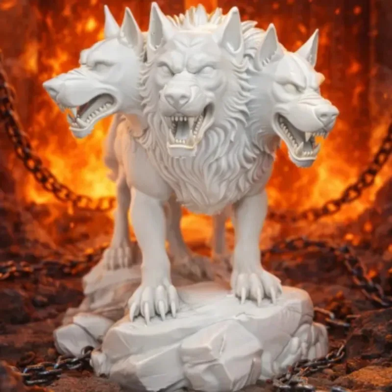 Action Figure Mythical Cerberus Three Headed Wolf Miniature 3D Printed Hellhound Figurine Desk Decor Cool Birthday Gift Statue