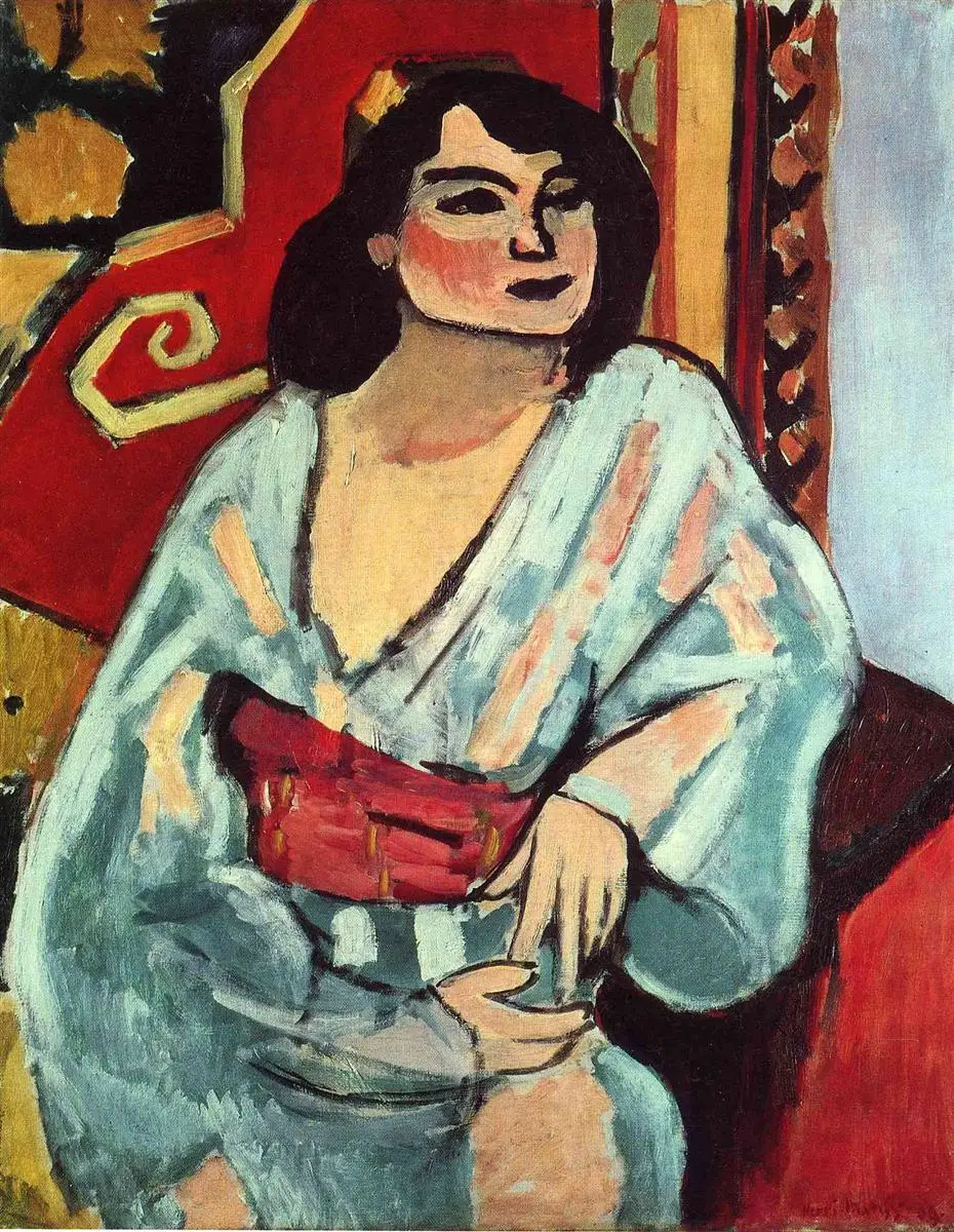 Handmade oil painting reproduction on linen canvas,algerian woman 1909 by Henri Matisse, Free shipping