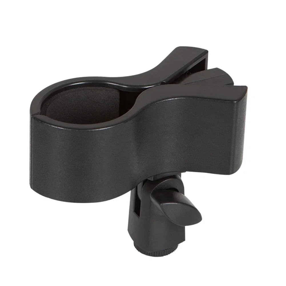 Universal Large Microphone Clip Clamp Holder With 3/8 Adapter For 3.2-6.8CM Mic 180° Front And Rear Rotation Mic Clip