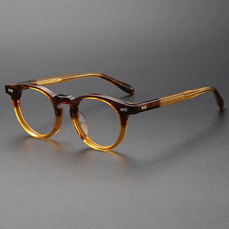 

New Oval Vintage Trendy Acetate Glasses Frame for Men and Women High Quality Simple Computer Spectacles Eyewear