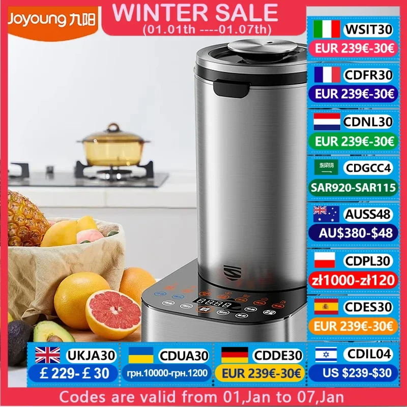 Joyoung Smart Food Blender Mixer Automatic Soymilk Maker Stainless Steel Cup 15 Minutes Fast Soymilk Fruit Vegetable Processor