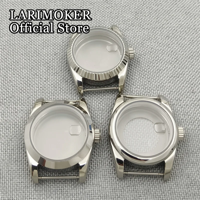 

LARIMOKER 31mm Stainless Round Watch Case Bezel Sapphire Glass Fit NH05 NH06 Movement Women's Watch Parts