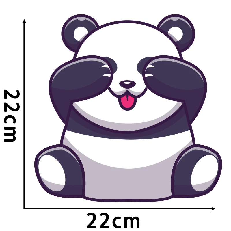 8 types Cute cartoon panda Iron on heat transfer DTF to press Patch Heat Transfer On Clothes Printing wholesale
