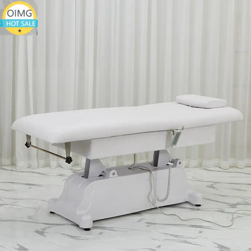 Salon Leather White 2 Motor Electric Massage Electric Facial Lash Bed Color Can Be Customized Facial Bed Massage Table Bed
