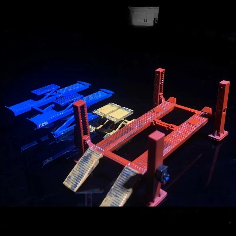 

Пропорция 1/64, подъемник с четырьмя кронштейнами, гидравлический подъемник, ножничный подъемник, модель подъема мотоцикла, сцена по техническому обслуживанию модели автомобиля