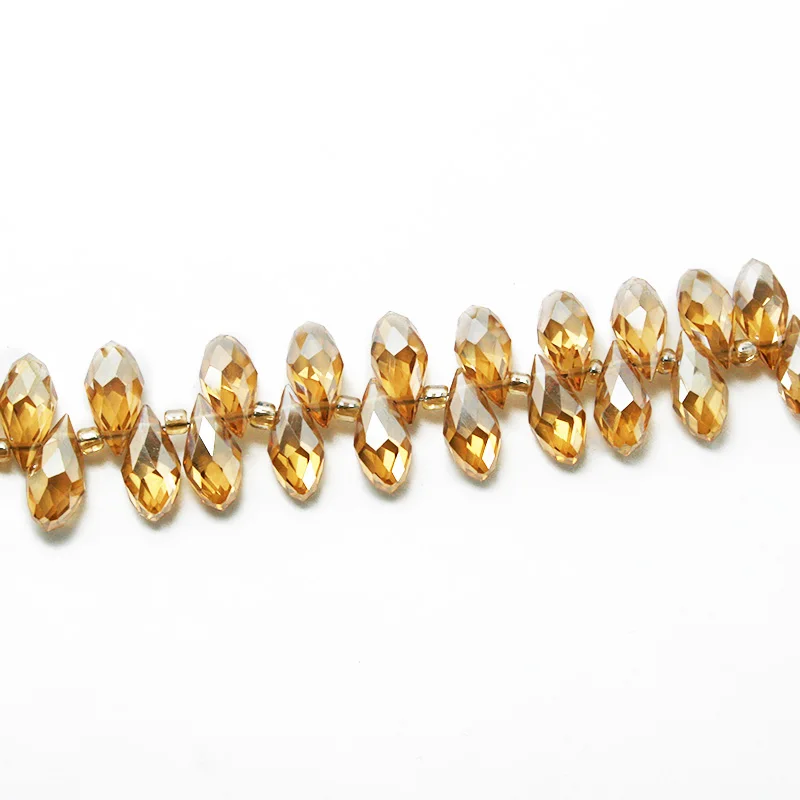 

10pcs Crystal Glass Faceted Teardrop Pendant Loose Beads for DIY Jewelry Making Earrings Bracelets Necklaces
