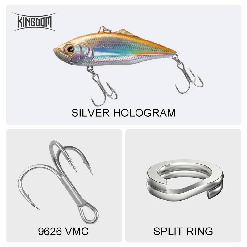 Kingdom VIB Fishing Lures Sinking Artificial Bait Good Action Wobblers Lure 60mm 75mm Fishing Swim Hard Baits for Ice Fishing