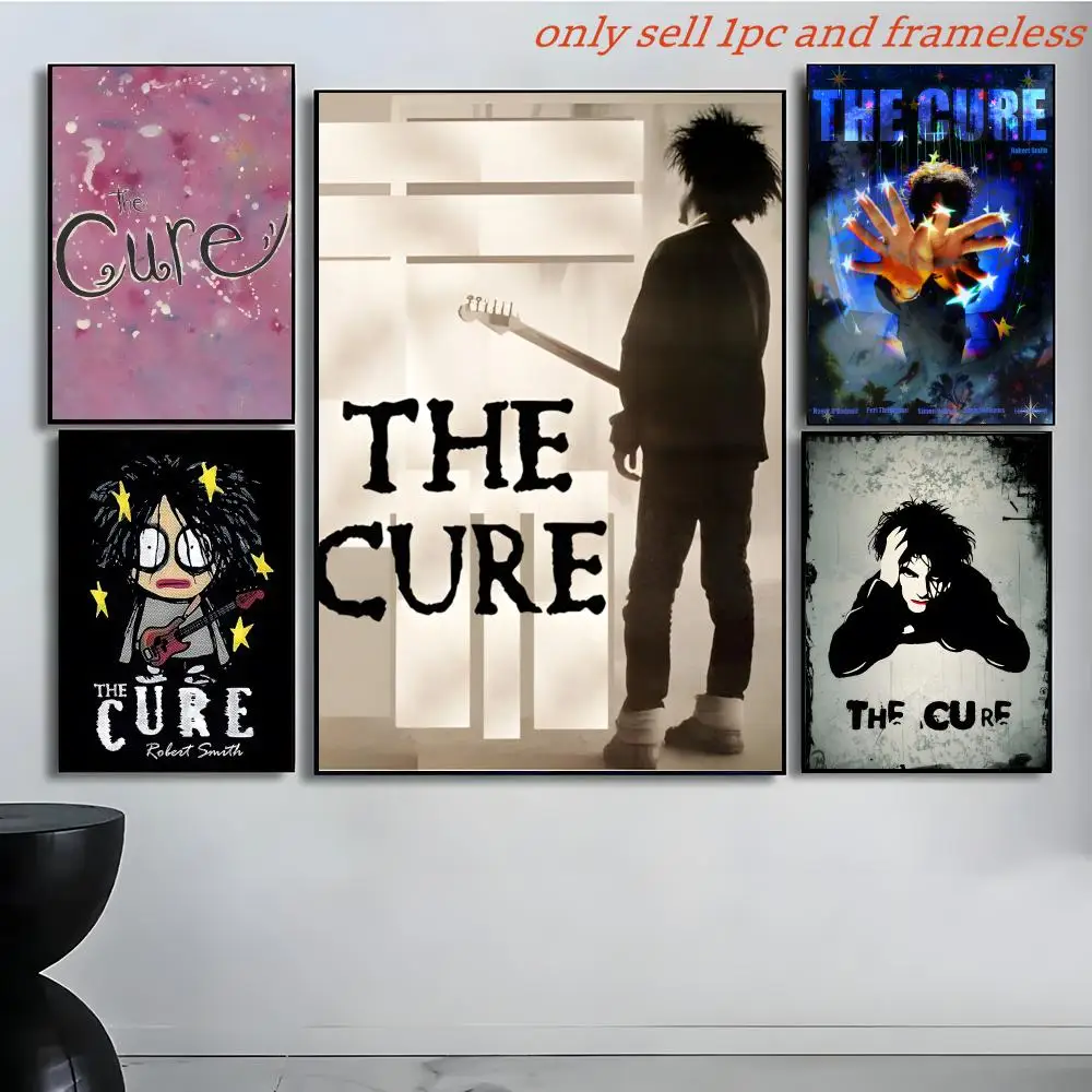 Gothic rock Music Singer T-The Cure Band 2 Poster Poster painting with prints Home bedroom living room decoration gift