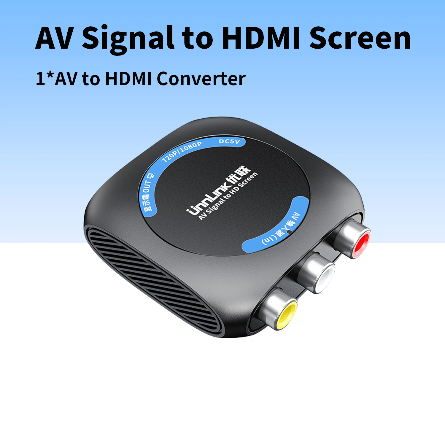 Unnlink HD 1080P AV naar HDMI-converter