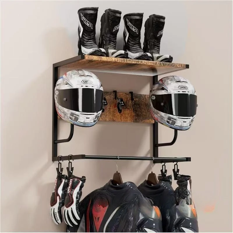Cross‑Border Helmet Display Rack, Wall‑Mounted Helmet Storage Hanger, Heavy‑Duty Entrance Hook for Home Garage Sports Equipment