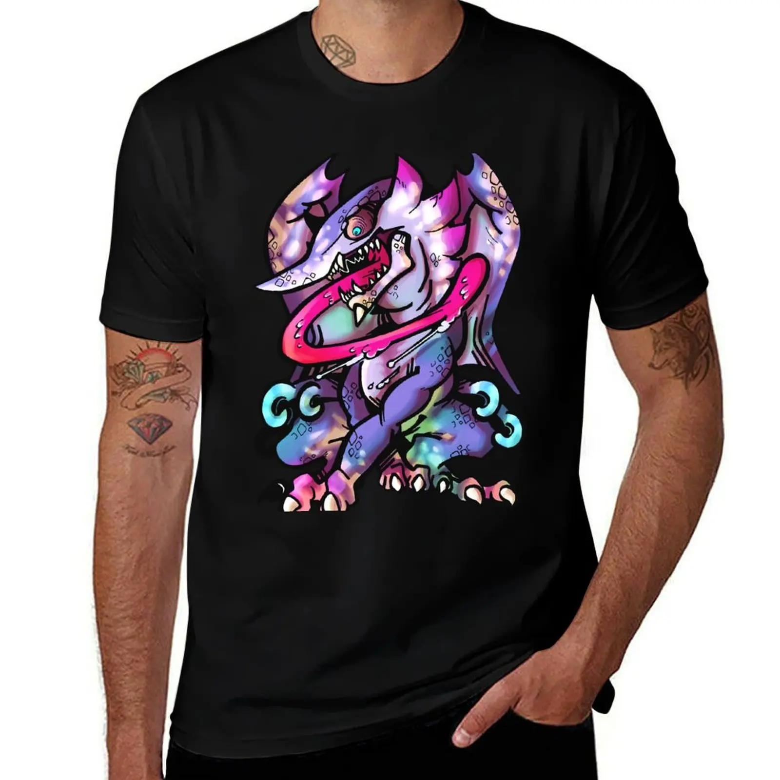 

Chameleos - Monster Hunter T-Shirt oversized graphic tee gifts for boyfriend Aesthetic clothing t shirts for men graphic