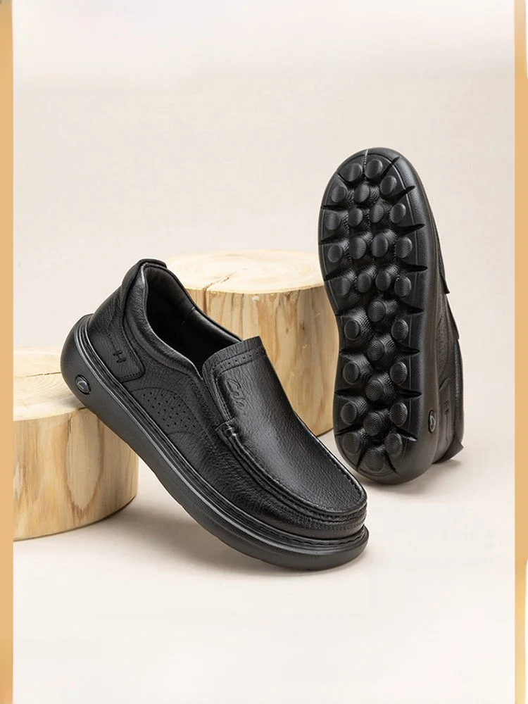 

Повседневная мужская кожаная oes из натуральной мягкой овчины без шнуровки Commuter oes, дышащая резиновая подошва с круглым носком, неудачная универсальная