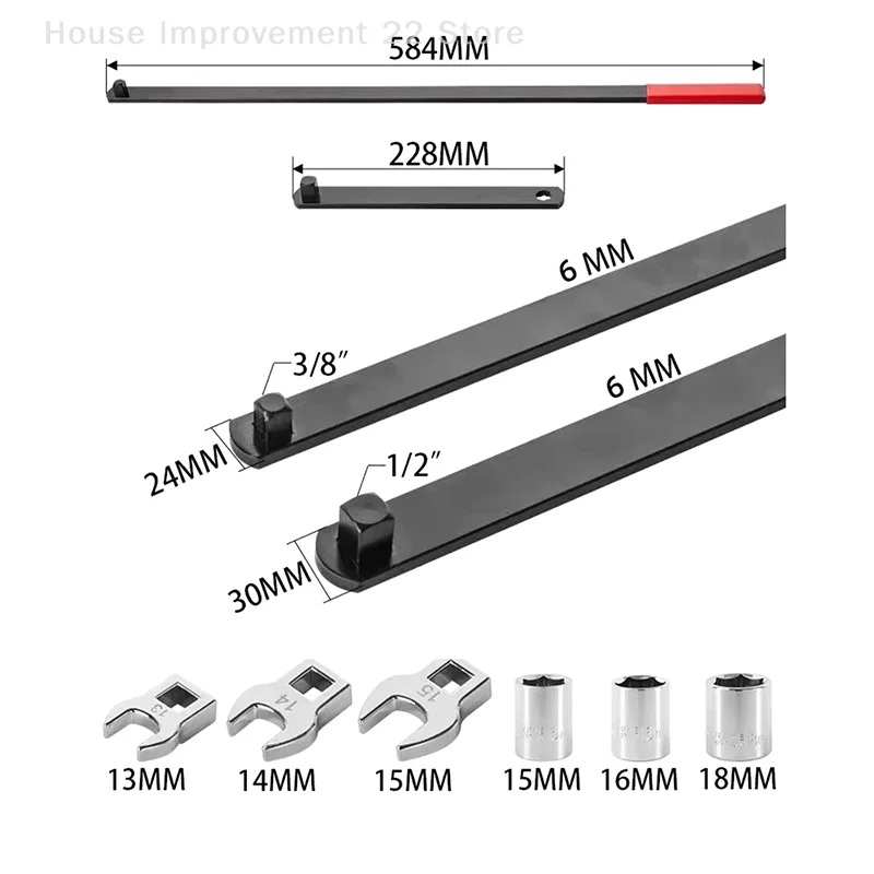 8 Pz/set Auto Tenditore Cintura Chiave di Regolazione Asta Estesa Acceleratore Tenditore Cintura di Serraggio Chiave Smontaggio Strumento di Riparazione