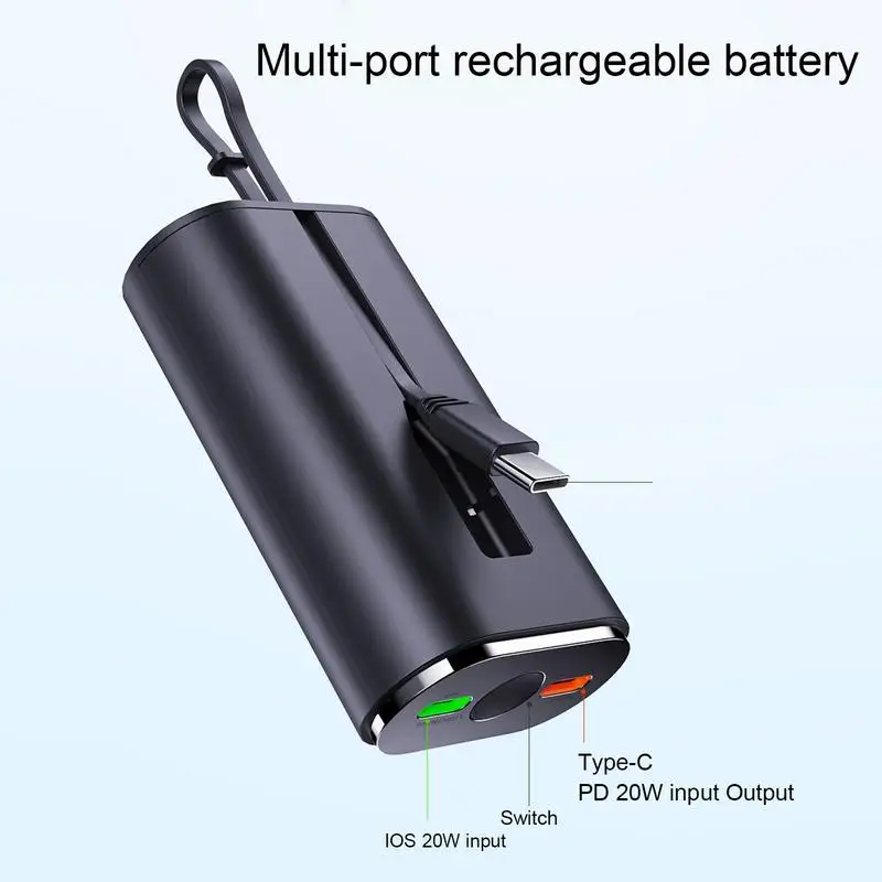 

5000mAh Magnetic Wireless Charger For Samsung 2 In 1 Portable Watch Chargers USB Type C Fast Charging Station Dock Mobile