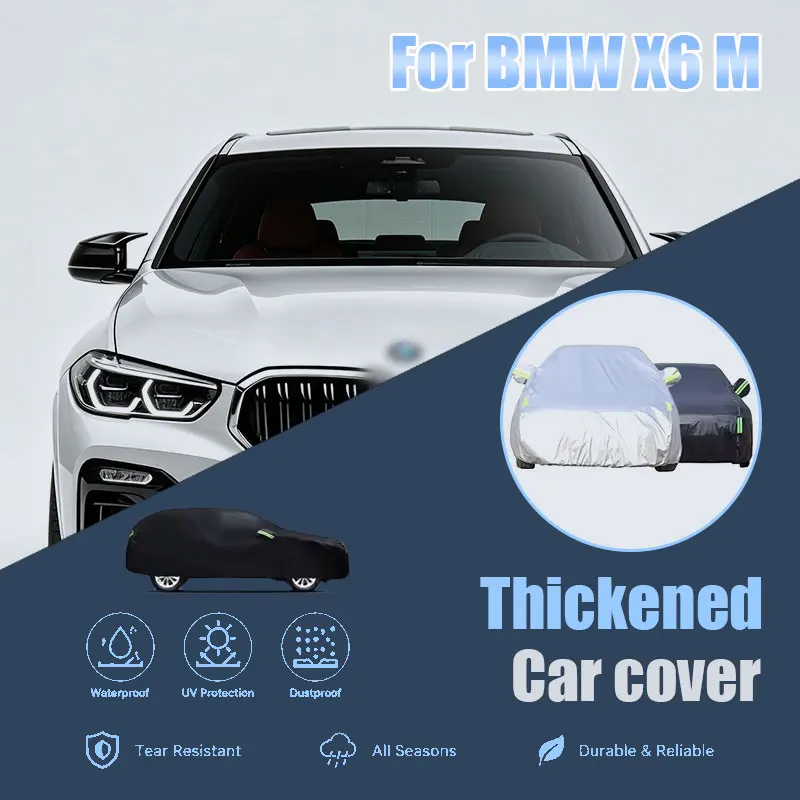 

For BMW X6 M Full Car Cover Reflective Strips Waterproof Snowproof Dustproof UV Protection Outdoor Auto Accessories