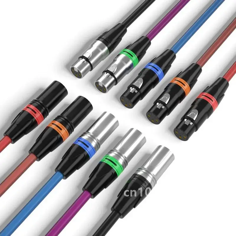 

Colorful XLR Cable Male to Female Audio Signal Cables Cannon Balance XLR Karon Microphone Mixe EQ Output Input KTV Balanced Line